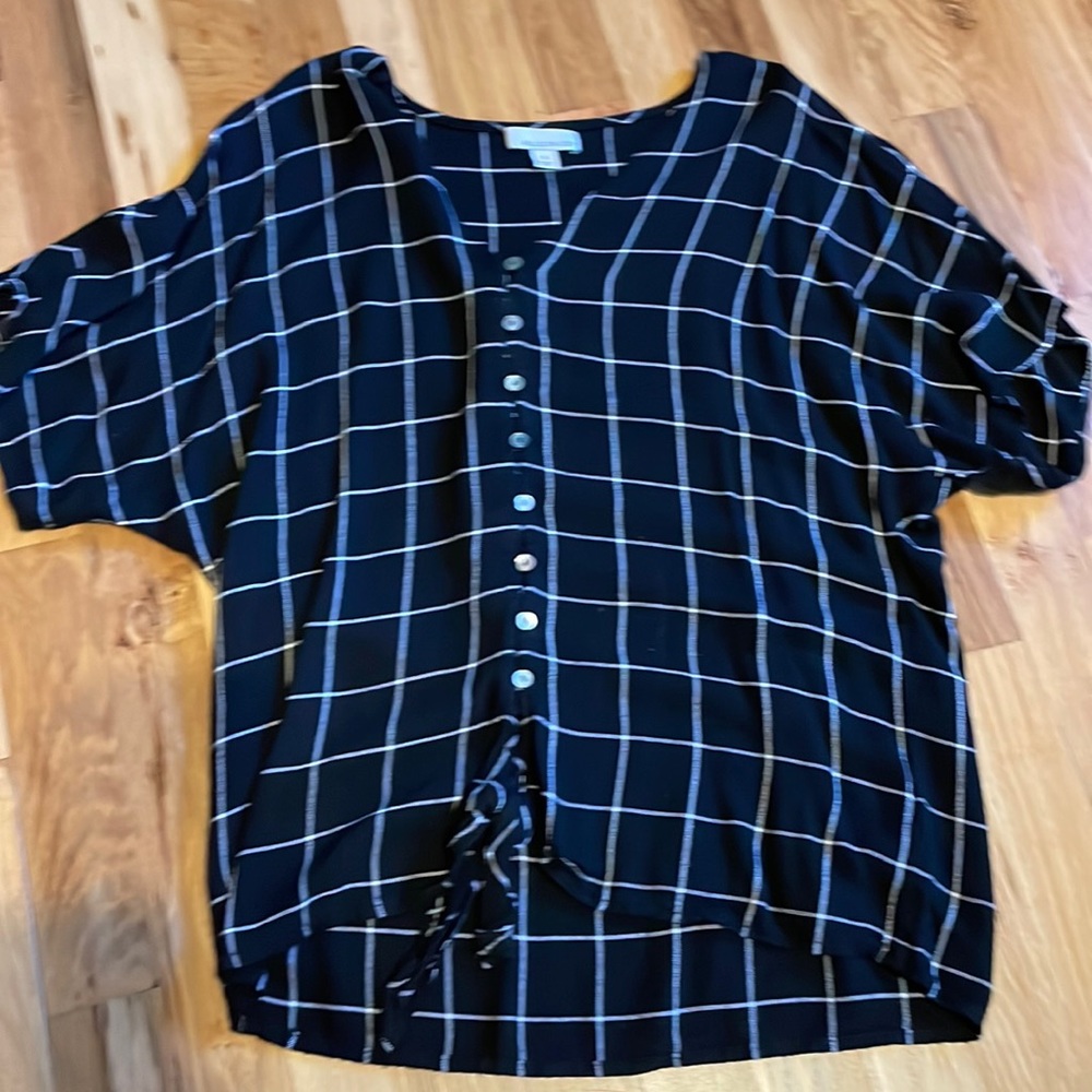 ⭐️ 2 for $12 ⭐️ Allison Joy from Evereve windowpane top size S